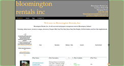 Desktop Screenshot of bloomingtonrentalsinc.com